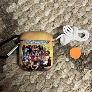 5for$10 Anime One Piece AirPods one and two protective case - group with holder